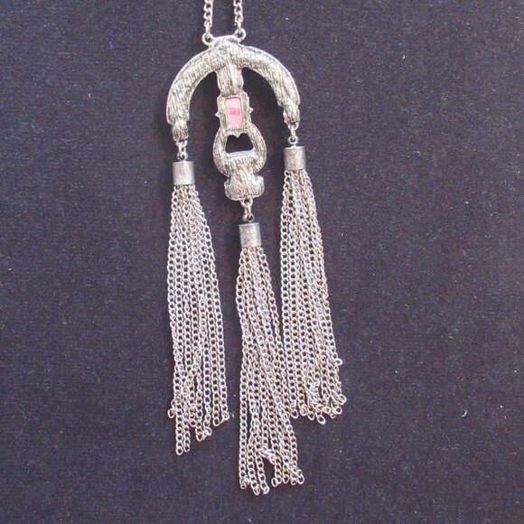 20" Art Deco, Flapper, Necklace, Antique/Vintage, emerald cut & baguette cut - Picture 6 of 7